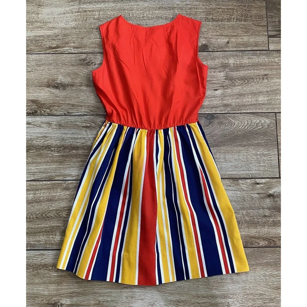 Vintage Mod Hippie Swirl Sleeveless Dress - Picture 11 of 11